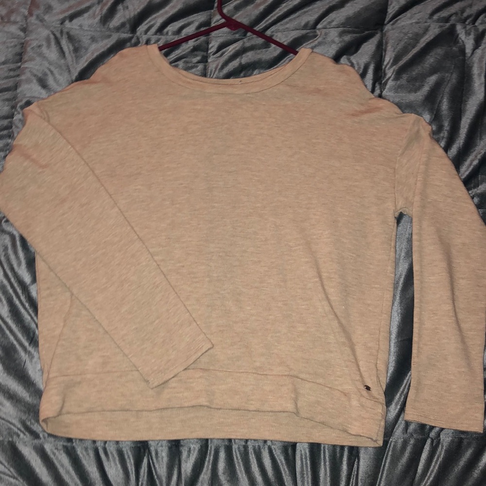 Beige open back sweater